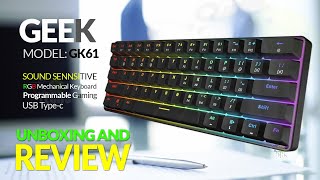 Geek GK61 Optical Mechanical Keyboard  Unboxing amp Review [upl. by Norak]