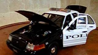 118 GALESBURG Illinois POLICE Crown Vic Lights and SIREN Diecast [upl. by Euqininod]