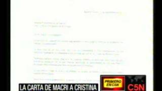 C5N MACRI LE ENVIÓ UNA CARTA A LA PRESIDENTE [upl. by Tamsky]