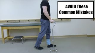 How to Walk Correctly With a Quad Cane Sizing Use and Stairs [upl. by Eveleen]