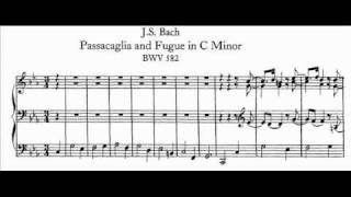 JS Bach  BWV 582  Passacaglia cmoll  C minor [upl. by Zacherie]