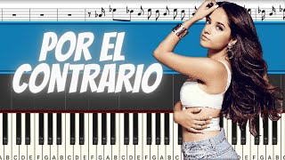 Becky G  POR EL CONTRARIO with Leonardo Aguilar amp Ángela Aguilar  Piano Tutorial  Midi [upl. by Antons]