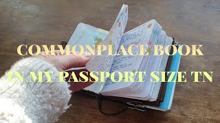 Commonplace book in my passport size travelers notebook [upl. by Laeria355]