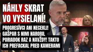 Náhly skrat vo vysielaní Progresívci ani necekli Tibor Gašpar s nimi narobil poriadok raz a navždy [upl. by Hay321]