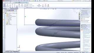 How to make a compression spring on Solid Works [upl. by Gratiana464]