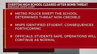 Overton High School cleared after receiving bomb threat [upl. by Amie678]