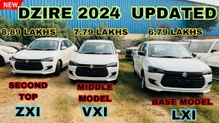 Dzire Facelift 2024 Base Model Lxi vs Vxi vs Zxi  Dzire Facelift 2024 Price  Features [upl. by Las283]