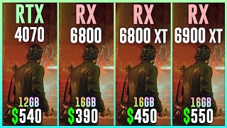 RTX 4070 vs RX 6800 vs RX 6800 XT vs RX 6900 XT  Test in 15 Games [upl. by Somar]