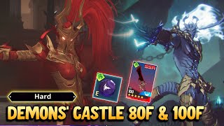 Hard WOBL  Demons Castle 80F and 100F  No Moonshadow or Mag Slash  Solo Leveling ARISE [upl. by Haym]