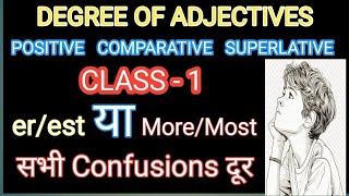 Degree of adjective class1 positivedegree comparativedegree superlativedegree Englishguru [upl. by Parsons520]