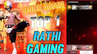 SEASON 38 🔥REGION TOP 1 IN 6 HRS 🥴😮 KING 👑 RATHI IS BACK AGAIN TOP 1 HISTORY IN GARENA FREE FIRE [upl. by Humfrey246]