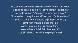 Emis Killa  Cazzi Miei  Lyrics HQ [upl. by Suoivatnom]