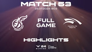 Full Highlights KDF vs HLE  Match 53  LCK Mùa Hè 2024 [upl. by Roehm367]