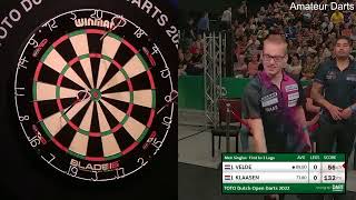 Jurjen van der Velde vs Jelle Klaasen QuarterFinal Dutch Open 2022 [upl. by Enomys722]