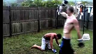 Backyard Boxon Eli Madigan vs Luke Hurle Knockout [upl. by Eloci379]