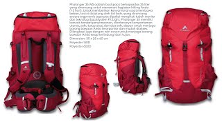 DIRANCANG SECARA ERGONOMIS  EIGER PHALANGER 35 WS CARRIER RED  910006916  FIT LIGHT TECHNOLOGY [upl. by Suriaj]