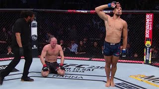 Johnny Walker Lands Flying Knee KO amp Attempts the Worm in the Octagon Celebrating [upl. by Ariayek]