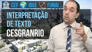 Desafio Épico CESGRANRIO  Interpretação de Texto Sem Ler Será que Você Consegue 🤔📚 CNU IBGE CEF [upl. by Jarita]