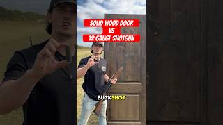 Solid Wood Door vs 12 Gauge Shotgun bulletproof pewpew guns [upl. by Hellene]