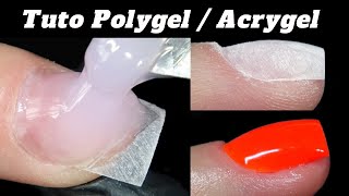 Comment créer des ongles en ACRYGELPOLYGELTuto sur capsulesOngle Carré  ApexRoses on the nails [upl. by Elene]