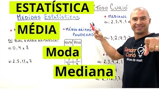 MÉDIA MODA e MEDIANA  RÁPIDO E FÁCIL [upl. by Doro318]