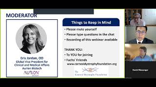 Webinar Corneal Endothelial Dystrophy and Therapeutic Options [upl. by Blumenfeld]