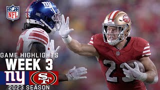 New York Giants vs San Francisco 49ers  2023 Week 3 Game Highlights [upl. by Solitta473]