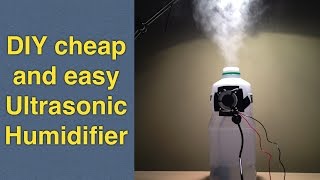 Homemade humidifier DIY using cheap ultrasonic mist maker  fogger [upl. by Gisella]