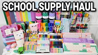 Back to School Supplies Shopping HUGE Stationery Haul 2024 [upl. by Euqirat999]