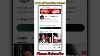 UR Cristiano  Cristiano Ronaldo Official YouTube Channel 378M Subscribes Complete URCristiano [upl. by Olympe198]