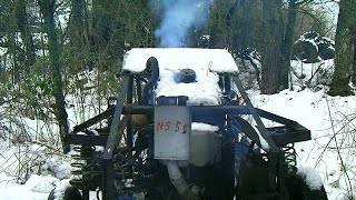 bon bah la neige on oublie il avance pas  démarrage par temps froid 🥶 [upl. by Doss]