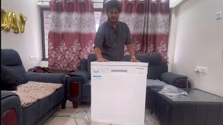 Voltas Beko Dishwasher Unboxing  Demo  14 place Dishwasher by voltas  Amazon delivery dishwasher [upl. by Barbarese]