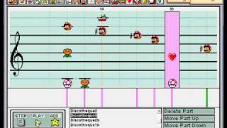 Rosario  Vampire Capu2 OP  Discotheque on Mario Paint [upl. by Oiril]