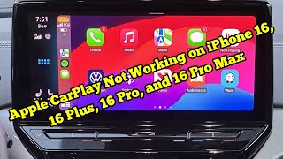 Apple CarPlay Not Working on iPhone 16 16 Plus 16 Pro and 16 Pro Max Fixed [upl. by Kcirtemed]