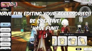 Alchemia Story アルケミアストーリー How to EditCustomize Your Avatar Accesory [upl. by Biebel]