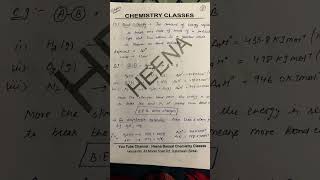 chemicalbonding bondparameters bondenergy neet ytshorts [upl. by Allsopp682]