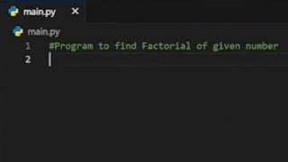 Program to find Factorial of any number  Python [upl. by Funda]