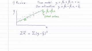 ECO375F  10  Derivation of the OLS Estimator [upl. by Boonie]