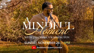 A Mindful Moment w Thaddaeus Washington  November Mindful Meetup [upl. by Arobed]