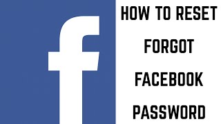 How to Reset Forgot Facebook Password [upl. by Landers238]