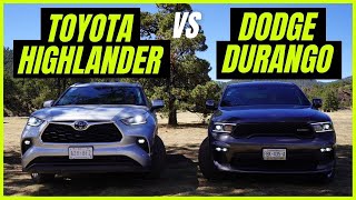 Toyota Highlander vs Dodge Durango  ¿Qué SUV es mejor [upl. by Ayanet480]