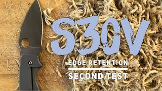 Edge Retention Test  S30V on Spyderco Sage [upl. by Laitselec]