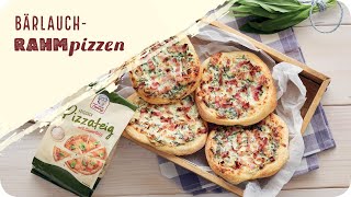 Frühlingshaft RahmPizzen mit Bärlauch [upl. by Yellah]