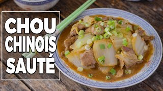 Chou Chinois sauté à la viande  Recette facile  Le Riz Jaune [upl. by Eolc]