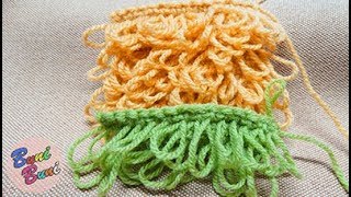 CROSETAT  FranjuriCrochet the Loop Stitch Pattern [upl. by Marnia]