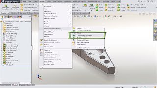 Video Tech Tip How to Add New Coordinate Systems In SOLIDWORKS [upl. by Pisarik]