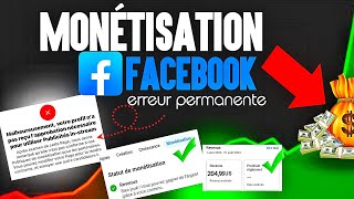 comment GAGNER LARGENT avec FACEBOOK  Erreur de Monétiser sa page Facebook 2025 [upl. by Zildjian929]