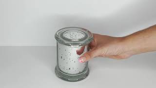 METRO MERCURY SILVER GLASS CANDLE JAR WITH LID 280 300ML [upl. by Alemahs]