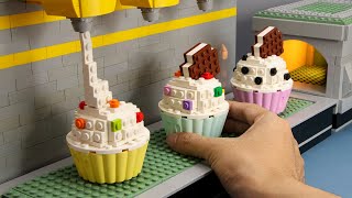 LEGO CUPCAKE FACTORY  The Ultimate Lego Food Machine in real life [upl. by Athal127]