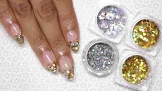 Encapsulated Glitter Easy Gel Nail Art Tutorial [upl. by Michael228]